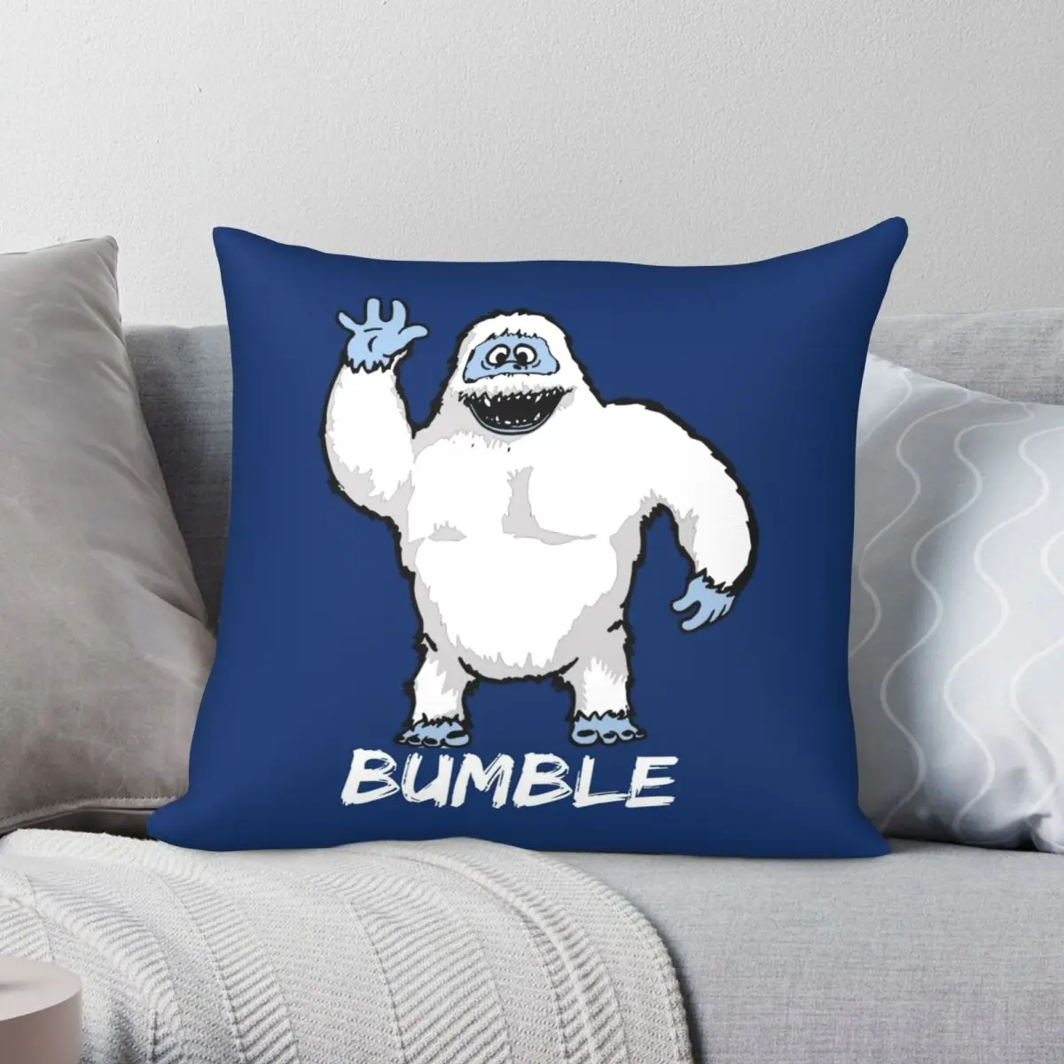 

BUMBLE Pillowcase Polyester Linen Velvet Creative Zip Decor Sofa Seater Cushion Cover Wholesale
