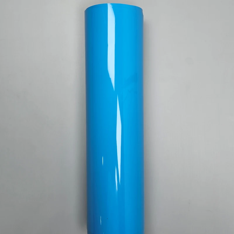 Глянцевая синяя клейкая виниловая пленка для мороженого автомобильные наклейки