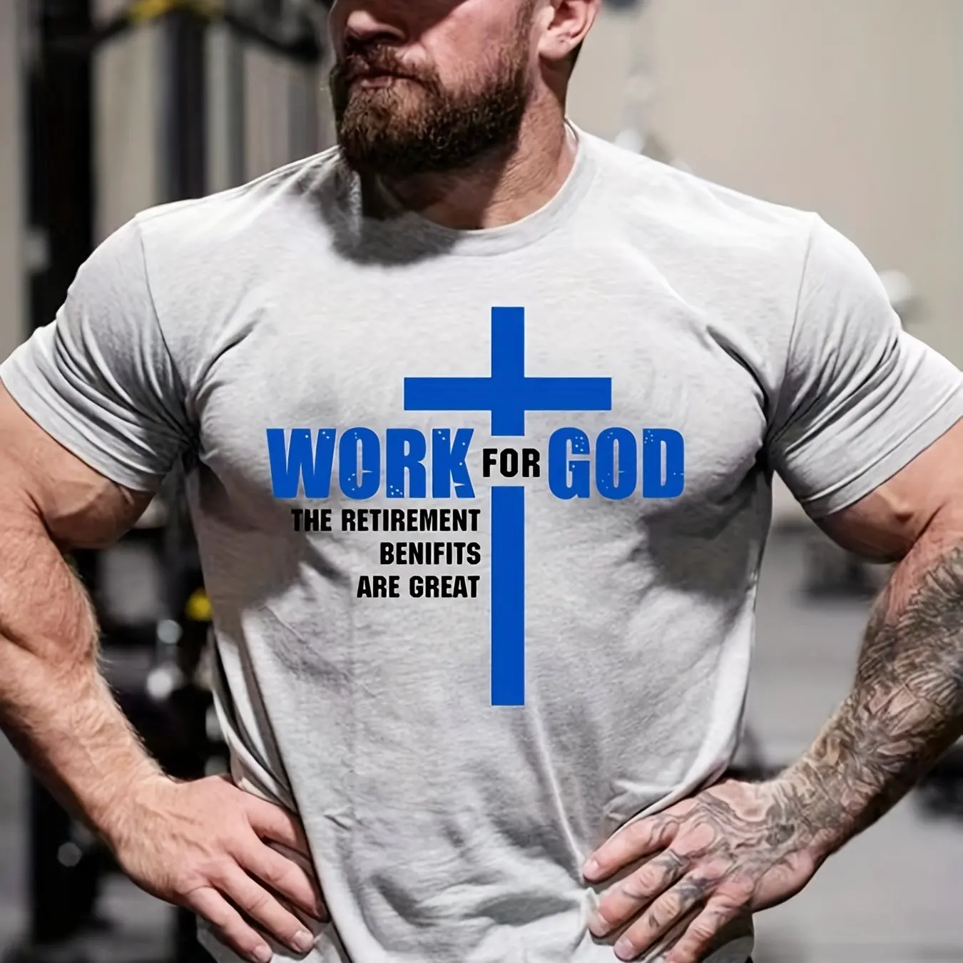 

Cotton Men's Casual Trendy Graphic Print Comfortable Crew Neck Short Sleeve T-shirts
