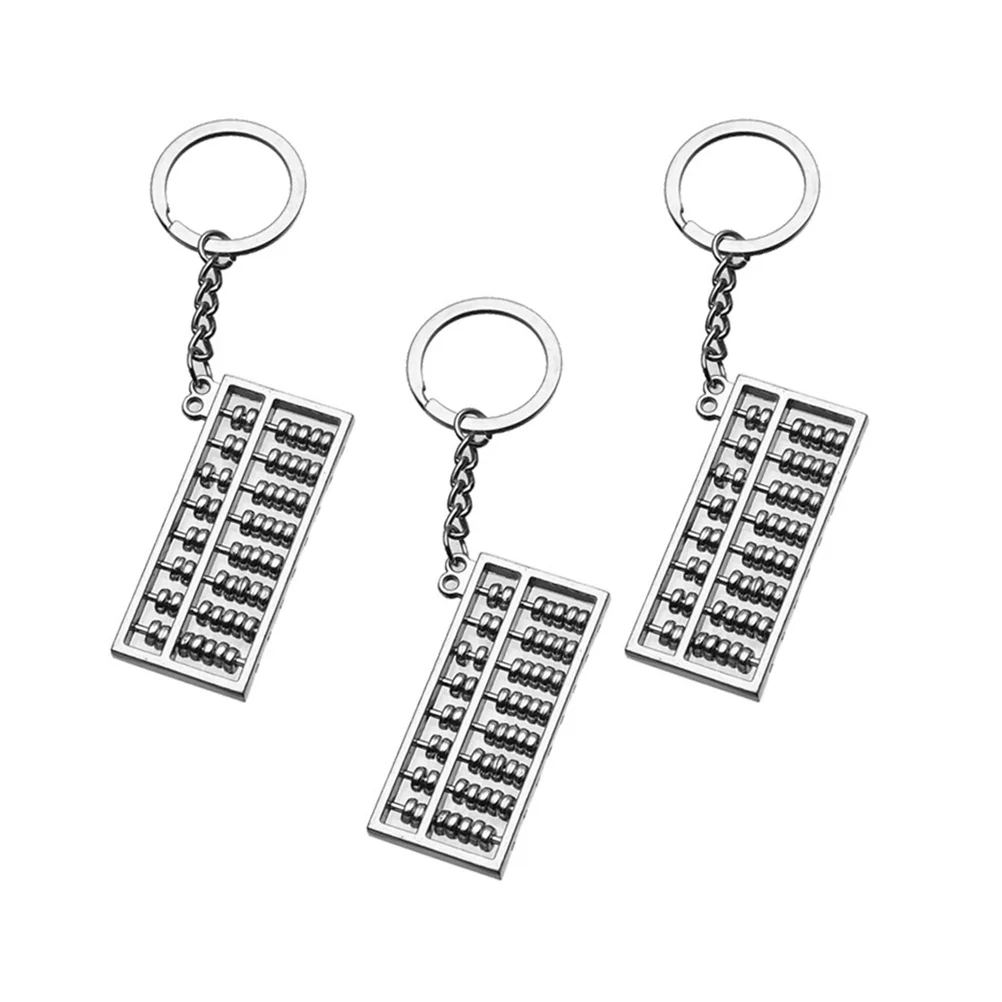 

Keychain Metal Ring Keychains Pendant Key Charms Abacus Funny Stylish Favors Gift Graduation Trinket 3D Charm Beads Accountant