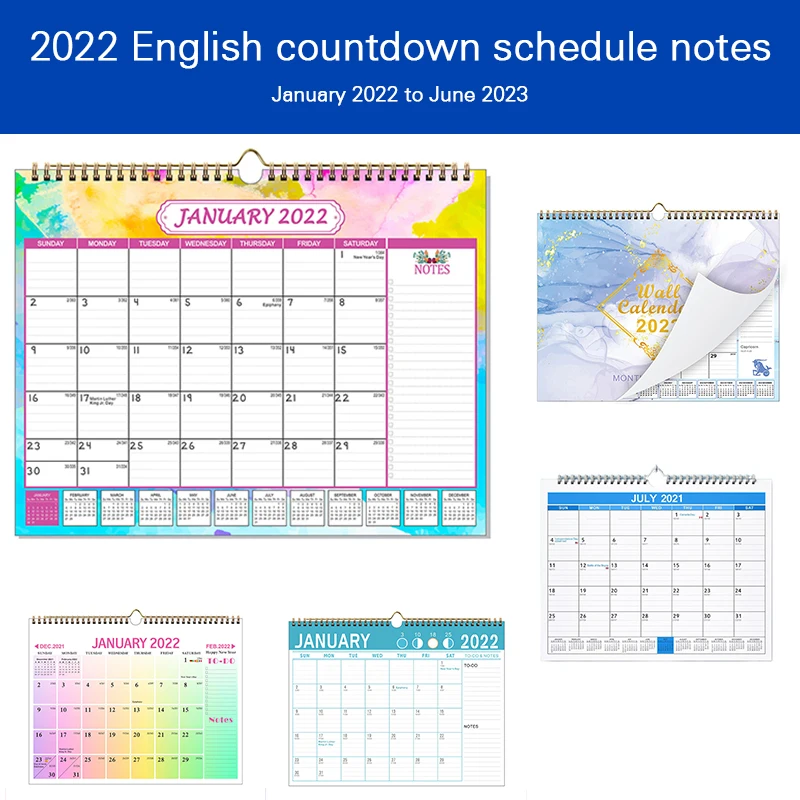 

Elegant Style Wall Calendar 2022 YO Wire Design Minimalist Deskpad Planner/Wall Calendar New Year Gift Wall Calendar QJY99
