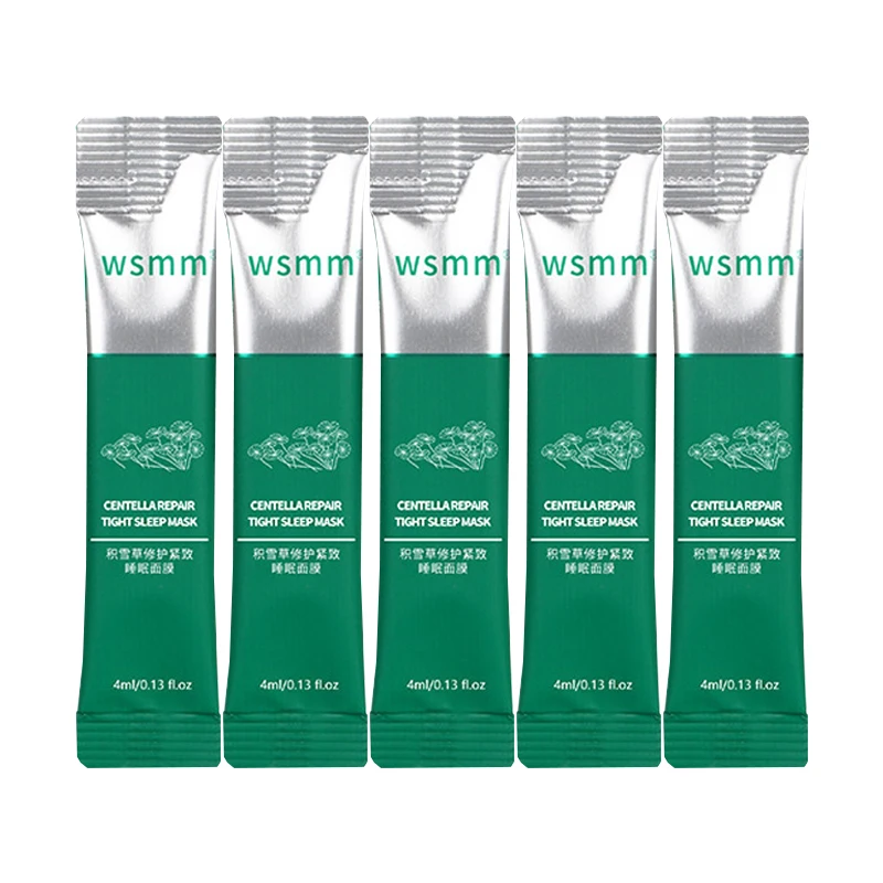 

5pcs Centella Asiatica Sleeping Mask Facial Hydrating Anti Wrinkles Acne Treatment No-wash Face Mask Creams Beauty Skin Care