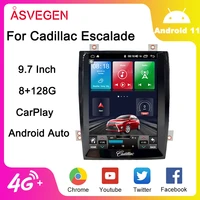 9 7 android 11 tesla car radio player for cadillac escalade 8 core multimedia navigation carplayer audio stereo unit screen