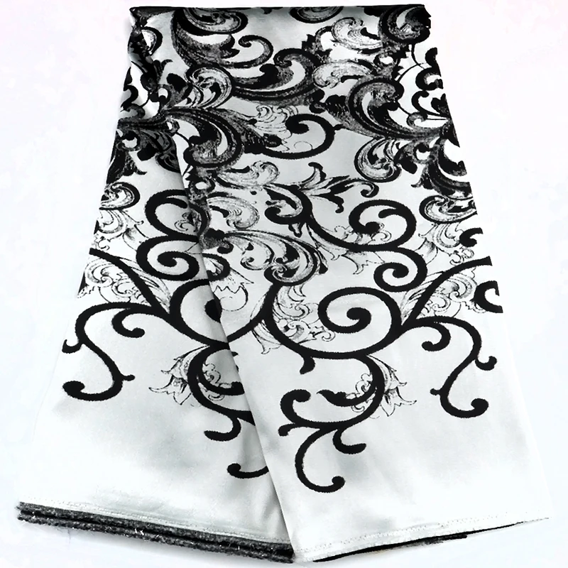 Новинка 2023 блестящая жаккардовая кружевная ткань 5 ярдов Дубайский дизайн