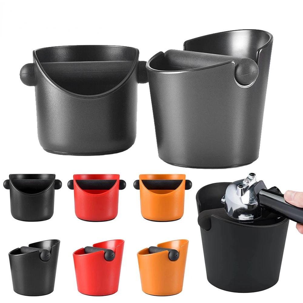 

Knock Box Black Anti Slip Coffee Grind Dump Bin With Detachable Knock Bar Residue Box Coffee Tools Cafe Accessories