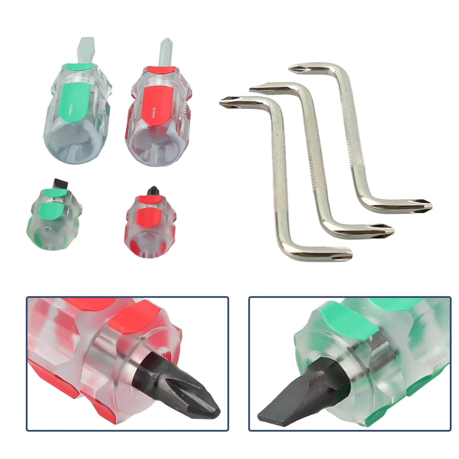 

7pcs Small Screwdriver Z-Type Screwdrivers Kit Magnetic Slotted Cross Head Double Head Driver For Carpentry Repairing Hand Tools