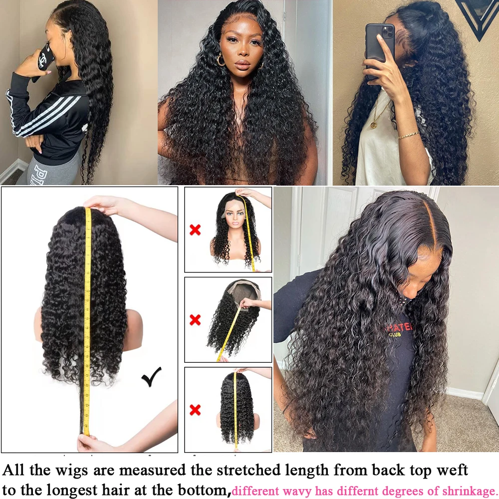 Парик фронтальный с глубокой волной 13x4 прозрачные женские передние парики на