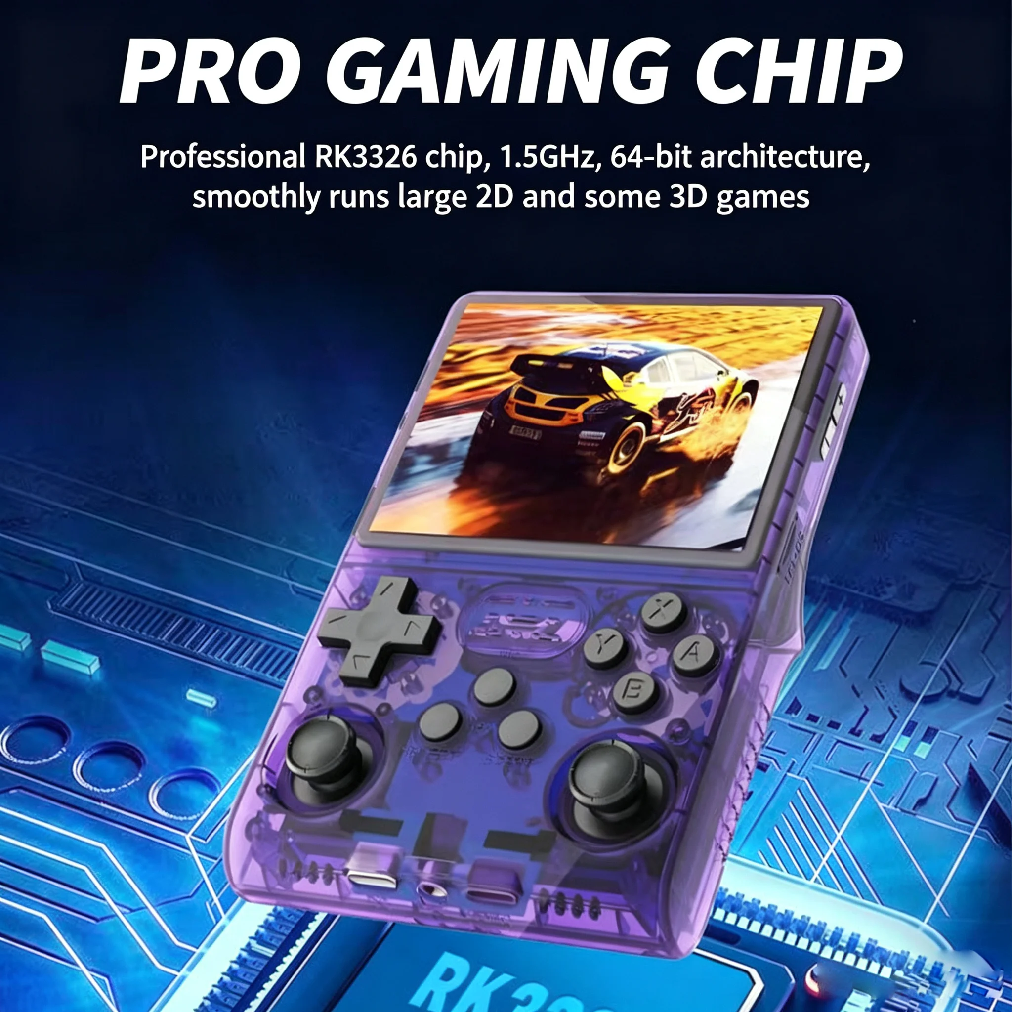 Фото Портативная игровая консоль R40S Pro с открытым исходным кодом, большой экран, ретро-игровая приставка, портативная карманная консоль, поддержка PSP, GBA, PS1. №5