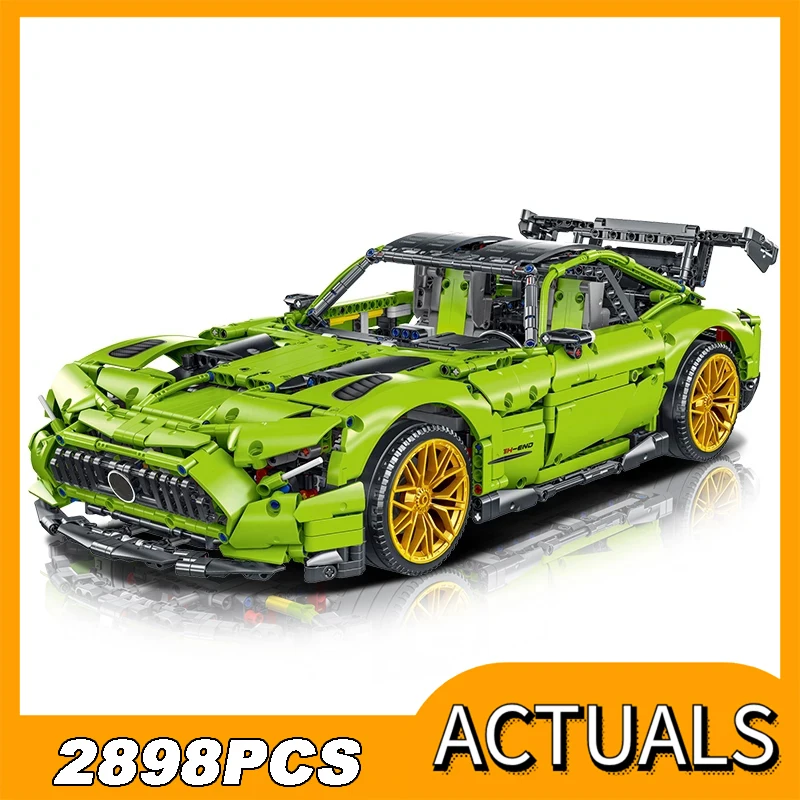 

2898PCS High-Tech MOC 1:8 Green AMGED Super Racing Car Model Building Bricks Blocks Toys Kids Christmas Gifts 42115 20001