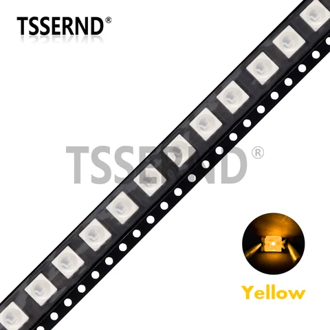 100 шт. 5050 SMD светодиод белый красный синий желтый зеленый теплый белый оранжевый светоизлучающий диод