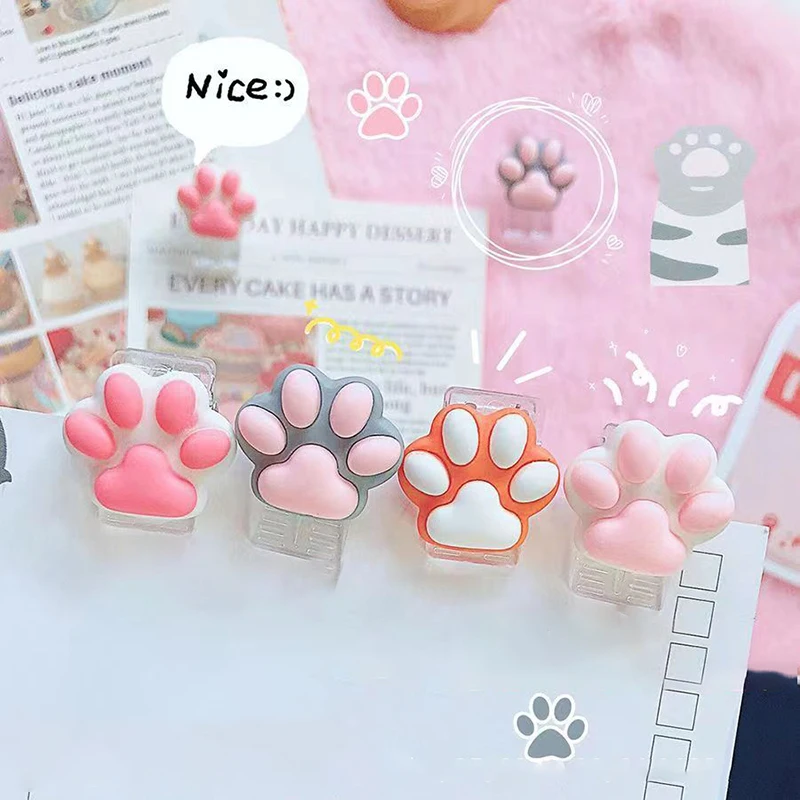 

4pcs/set Paper Clips Kawaii File Documents Binder Clips Index Page Holder Tickets Clamps Notebook Planner Bookmarks Office