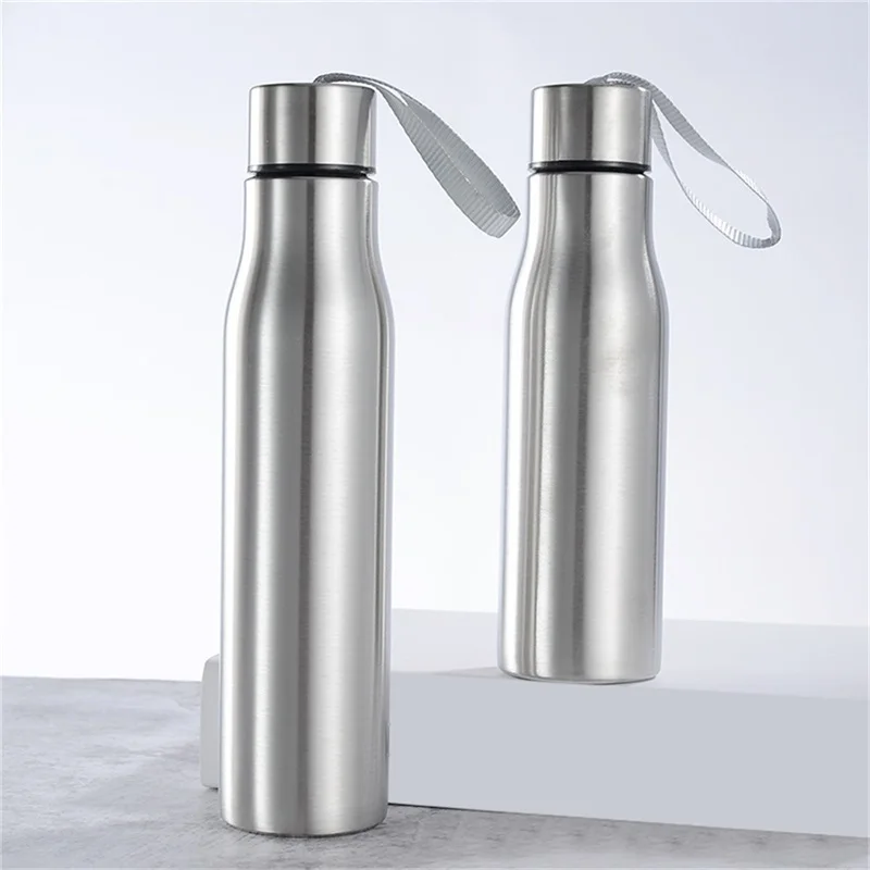

Portable Cycling Sports Stainless Steel Water Bottle Drinking Cup Beer Drink Bottle with Tote Rope Leakproof Outdoor Bottles