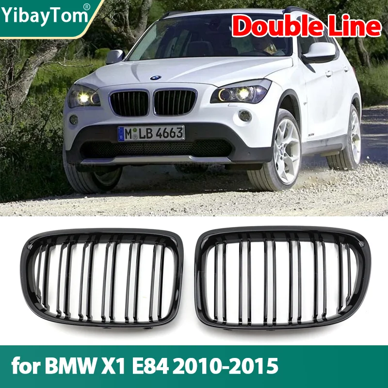 

Передняя решетка для радиатора, гоночная решетка для BMW X1 E84 2010-2015, автомобильные аксессуары, сменная деталь, двойная планка