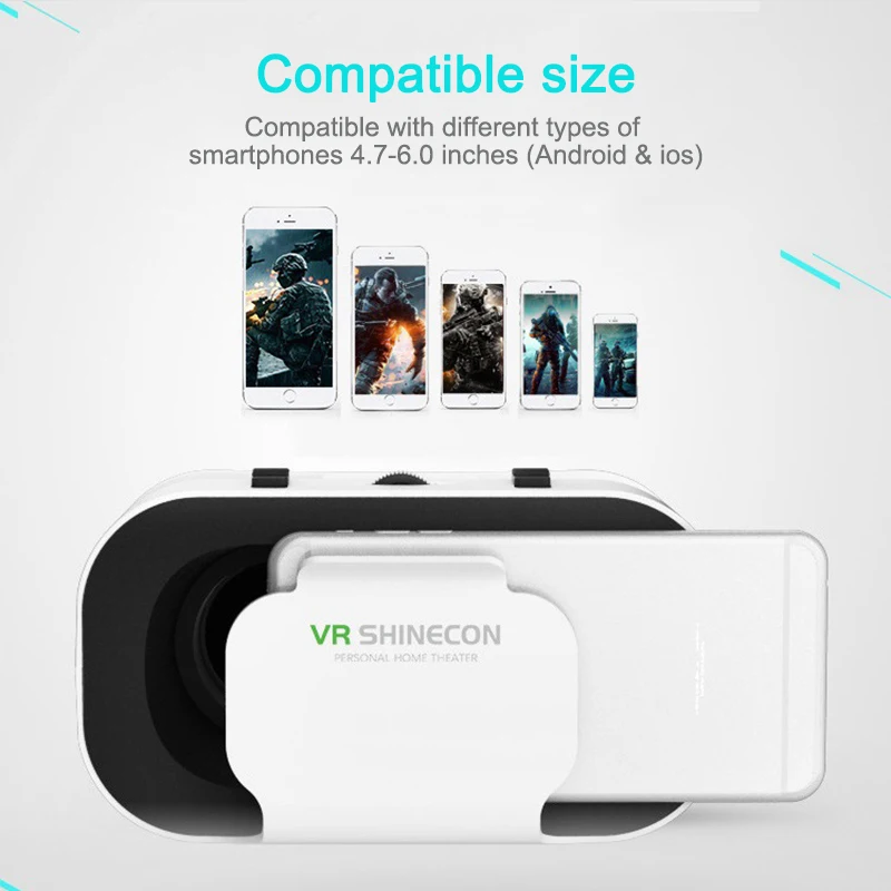 3D VR-гарнитура виртуальной реальности умные очки шлем для смартфонов игры фильмы