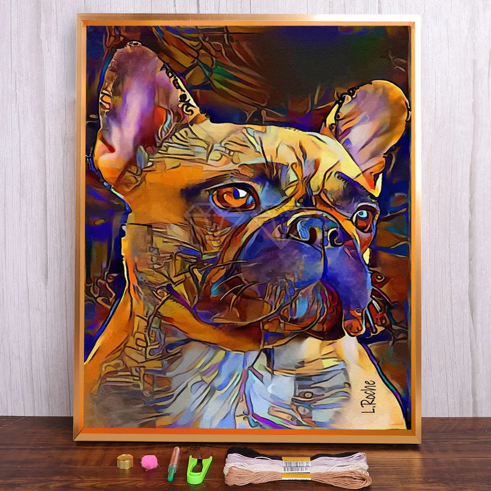 

Animals Cartoon Cat Tiger Owl Pre-Printed 11CT Cross-Stitch Full Kit Embroidery DMC Threads Needlework Hobby Promotions