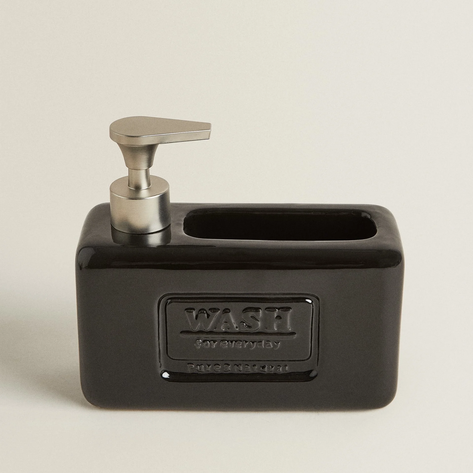 Бежевый керамический дозатор для мыла UMEUMI HOME STORE