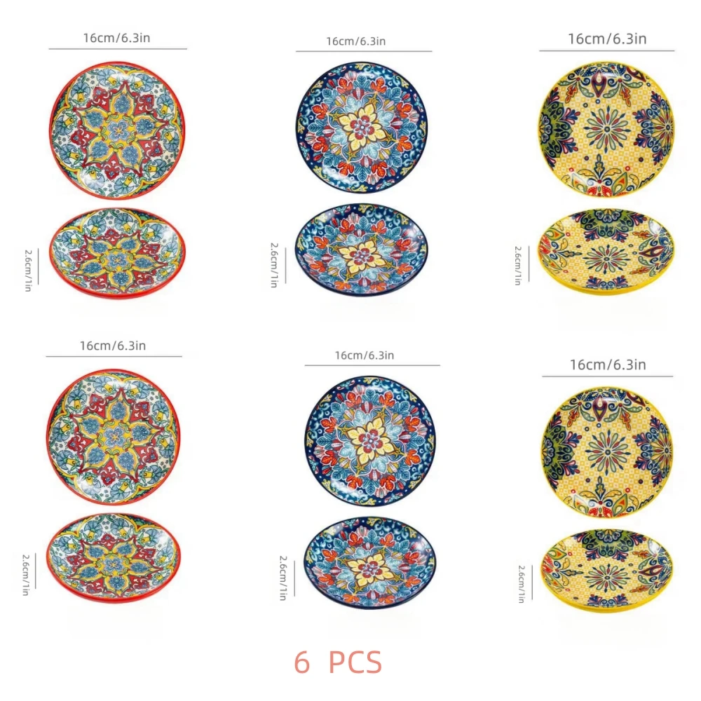 

Керамическая десертная тарелка богемского стиля