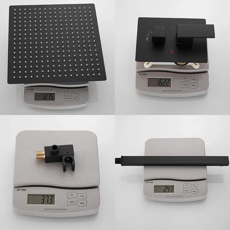 Душевая система с настенным креплением латунная черная кран для ванной комнаты