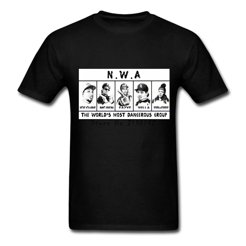 

N.W.A T-Shirt Men's The World's Most Dangerous Group Shirt NWA Designs Customized Tshirt Plus Size men's top tees