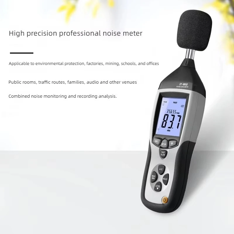 Фото Измеритель уровня шума DT-8852 — высокоточный измеритель децибел с USB-передачей данных и хранилищем данных 32700 №5