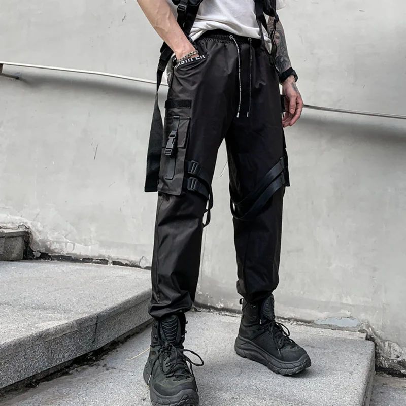 

Men's Overalls Korean Trend Jogging Streetwear Oversize Cargo Pants Male Joggers Multi-Pocket Tracksuit Tech Pants Spring Summer