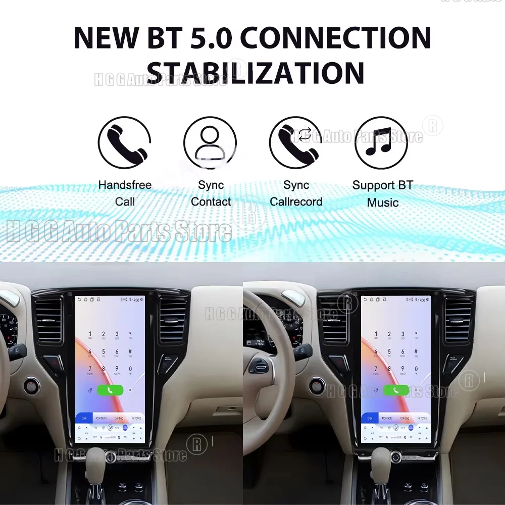 Фото 14,8-дюймовая Android-автомагнитола для Nissan Pathfinder R52 SL SV 2012-2020, мультимедийный DSP-плеер, стереосистема с беспроводным CarPlay, автомобильная магнитола №3
