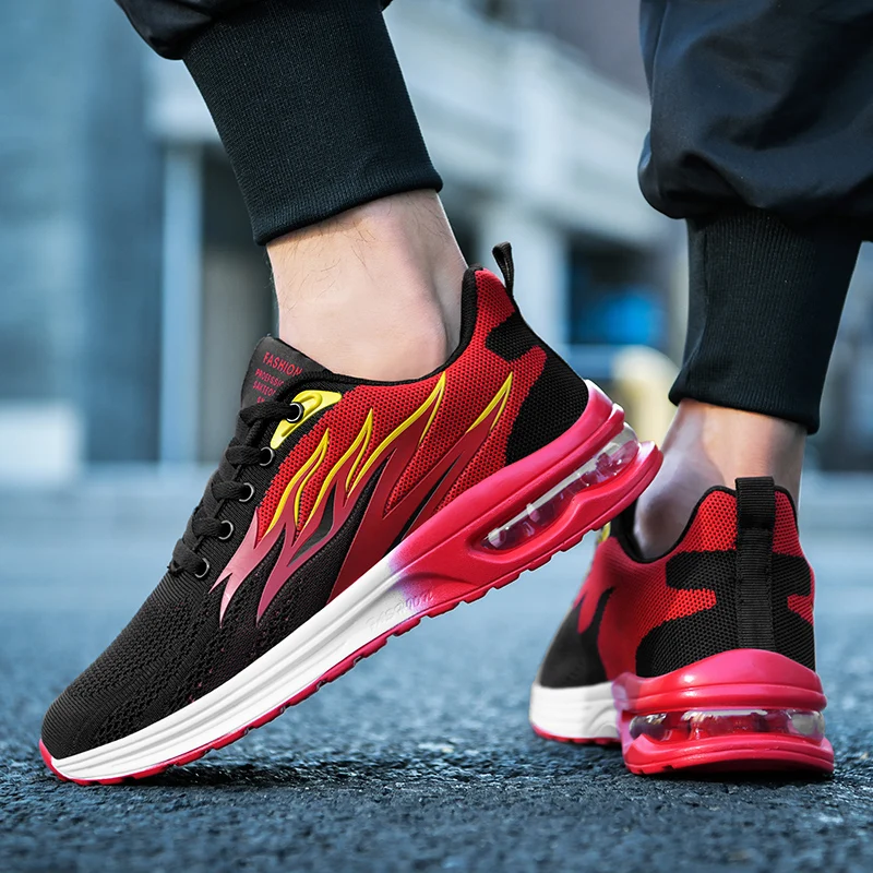 Air Cushioning Mens Shoes Casual Men Sneakers Breathable Zapatillas Hombre Lightweight Running Jogging Sports Shoes For Male