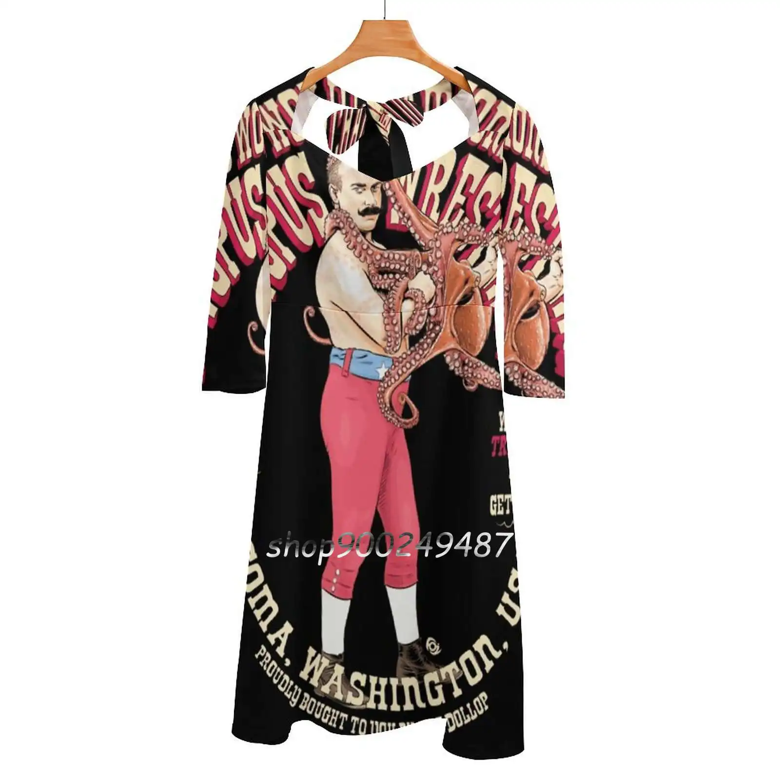 

Вечерние платья The Dollop-Octopus для борьбы, пикантное платье средней длины, женское милое цельнокроеное платье, Корейская рубашка, Дейв, Энтони