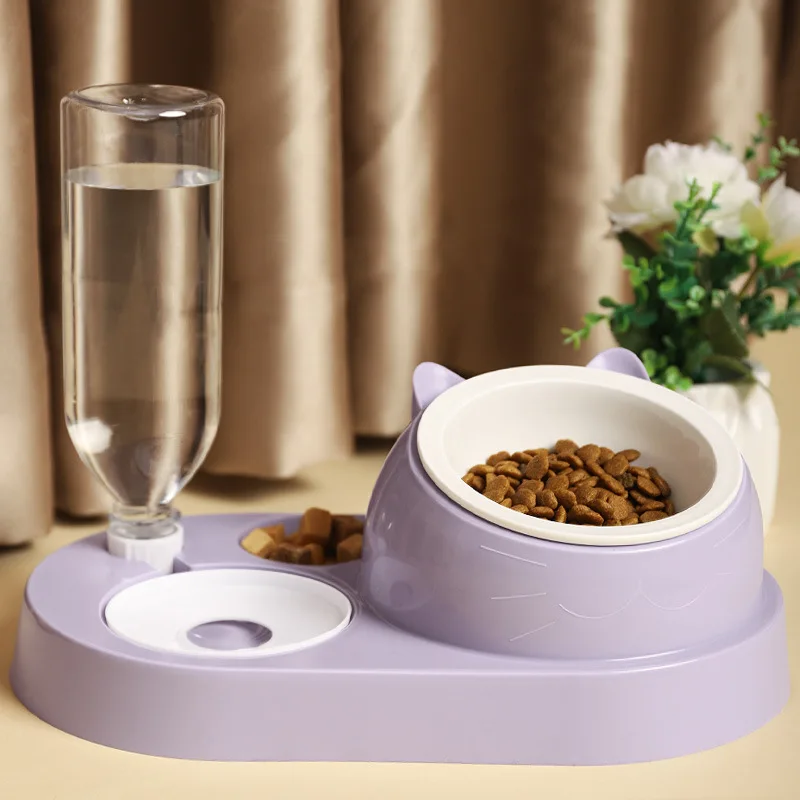 

Cat Bowl Double Bowl Automatic Dog Water Bowl Dog Basin Food Basin Teddy Rice Basin Pet Drinking Water Dog Ceramic Cat Supplies