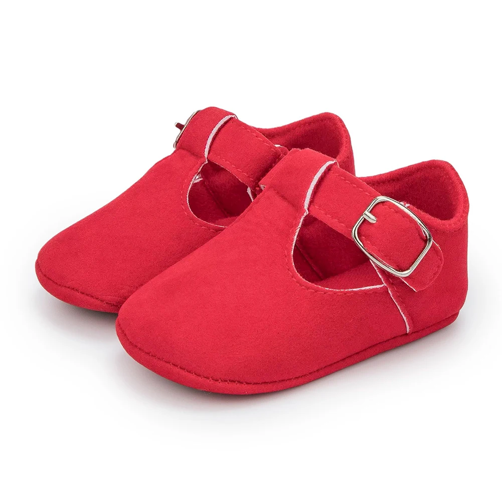 

Spring Toddler Crib Party Shoes Infant PU Leather Non-Slip Soft Sole Baby Girls Mary Jane Flats 0-18M For Newbron For Baby