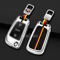 zinc alloy car key cover shell fob for audi a1 a3 a4 a5 a6 a7 q3 q5 q7 b6 b7 b8 8p 8v 8l c5 c6 tt rs metal key protector holder