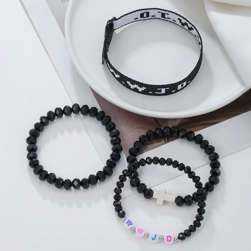 Новинка Wwjd женский креативный модный аметистовый порошок браслет с крестом и