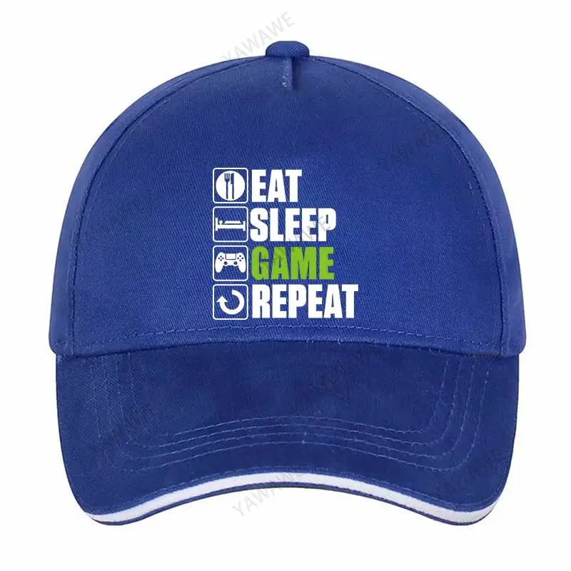 

Men Outdoor Snapback Hats Boyfriend Cap Eat Sleep Game yawawe Cotton Baseball Caps drop shipping