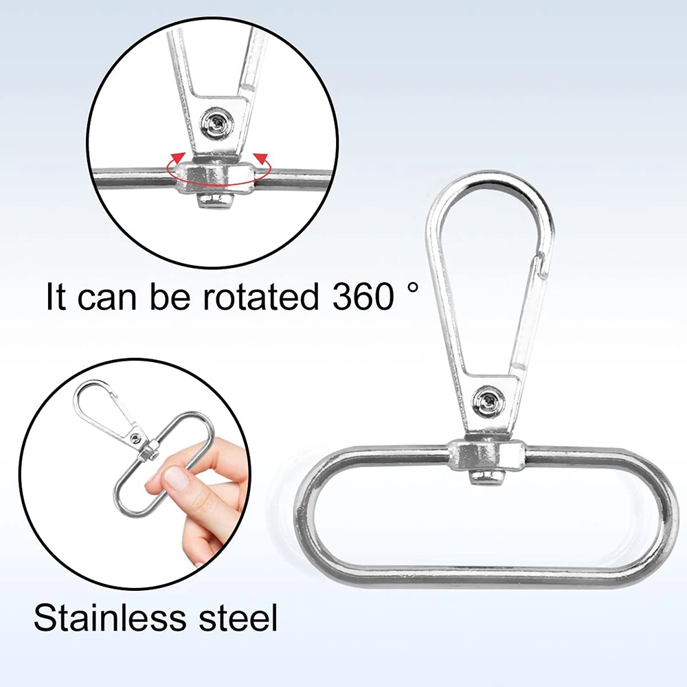 

20Pcs-30Pcs Swivel Clasp, Snap Hook Keychain Clip Hook,Lobster Claw Metal Hook Clasp with Keychain Wallet Hardware