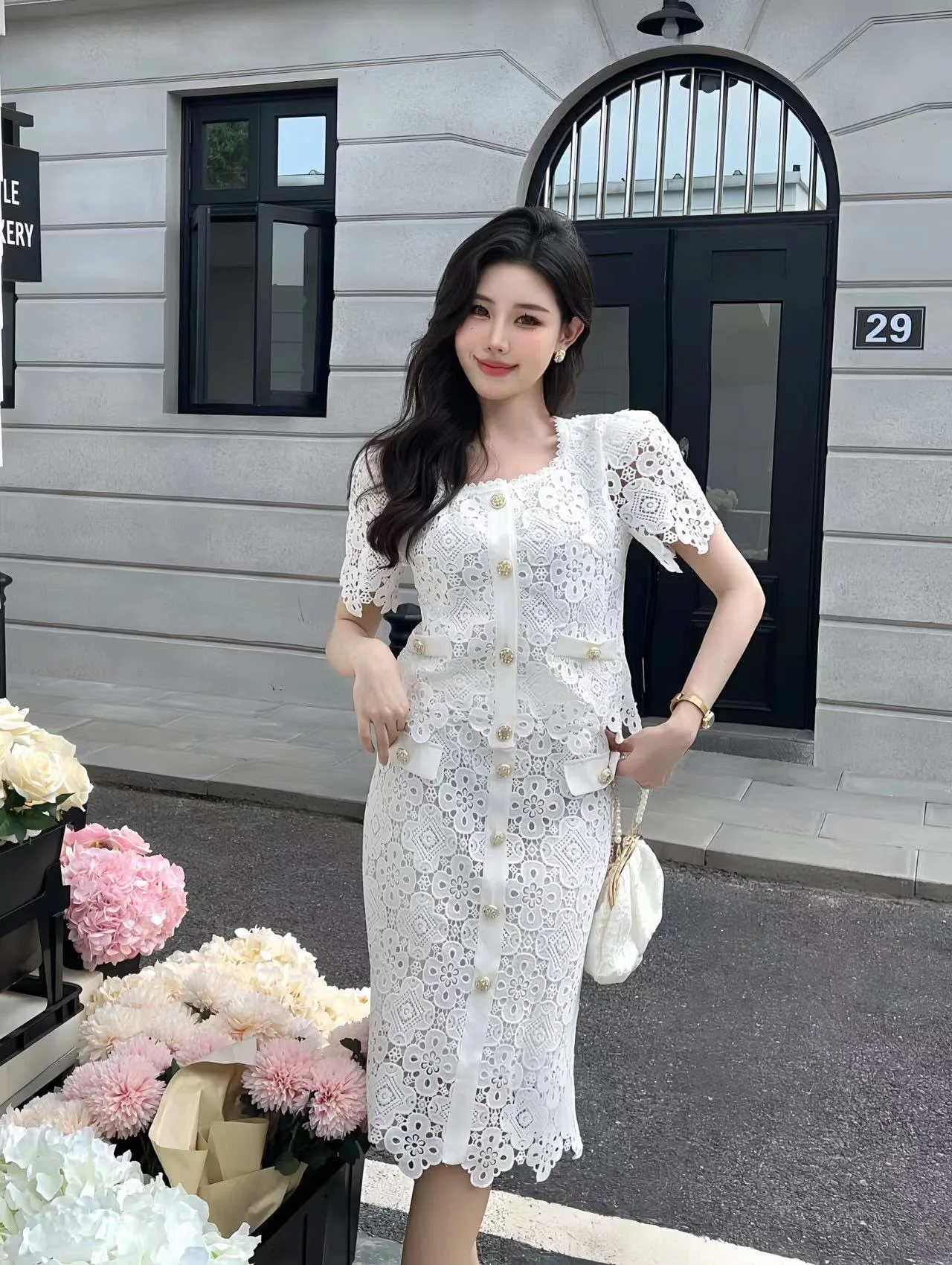 

2023 Spring/Summer Fashion New Women's Clothing Water Soluble Suit 0704