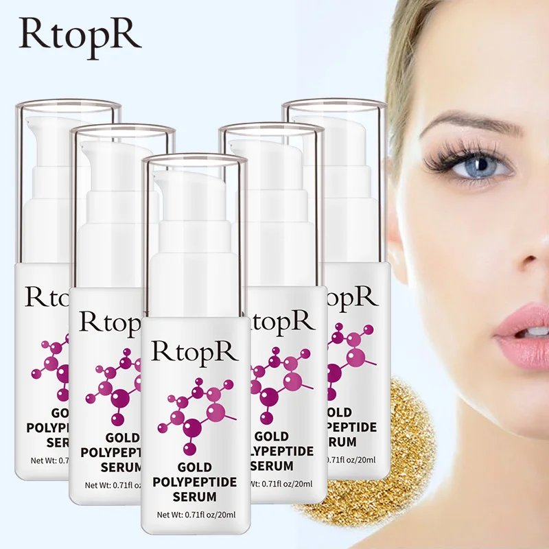 

5pcs Gold Gold Polypeptide Serum Anti-aging Anti-wrinkle Repair Skin Whitening Shrink Pores Moisturizing Firm Smooth Face Care