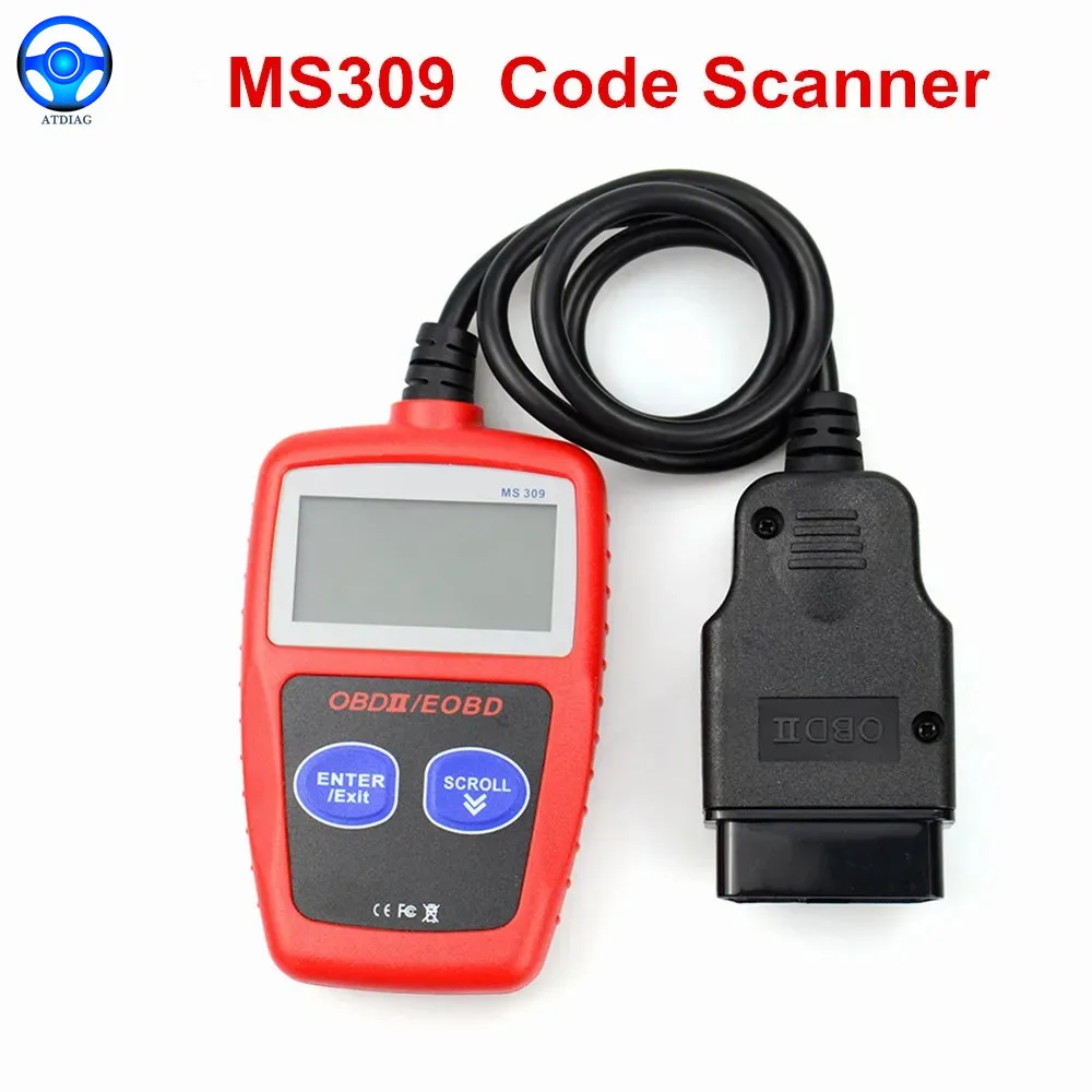 Сканер кодов MS309 CAN BUS OBD2, считыватель кодов автомобиля EOBD OBD II, диагностический инструмент MS 309 с поддержкой нескольких языков, бесплатная доставка