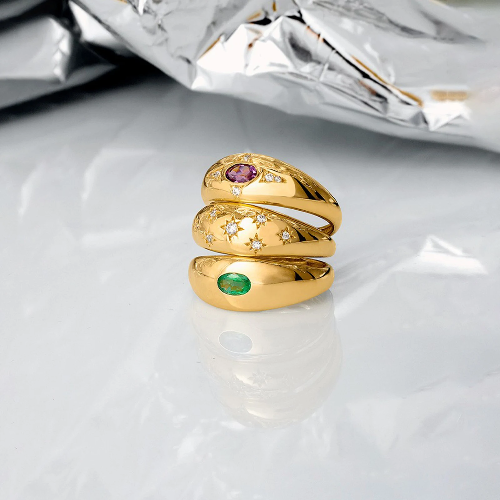 DPLAOPA 100% стерлингового серебра 925 пробы регулируемое женское открытое кольцо с