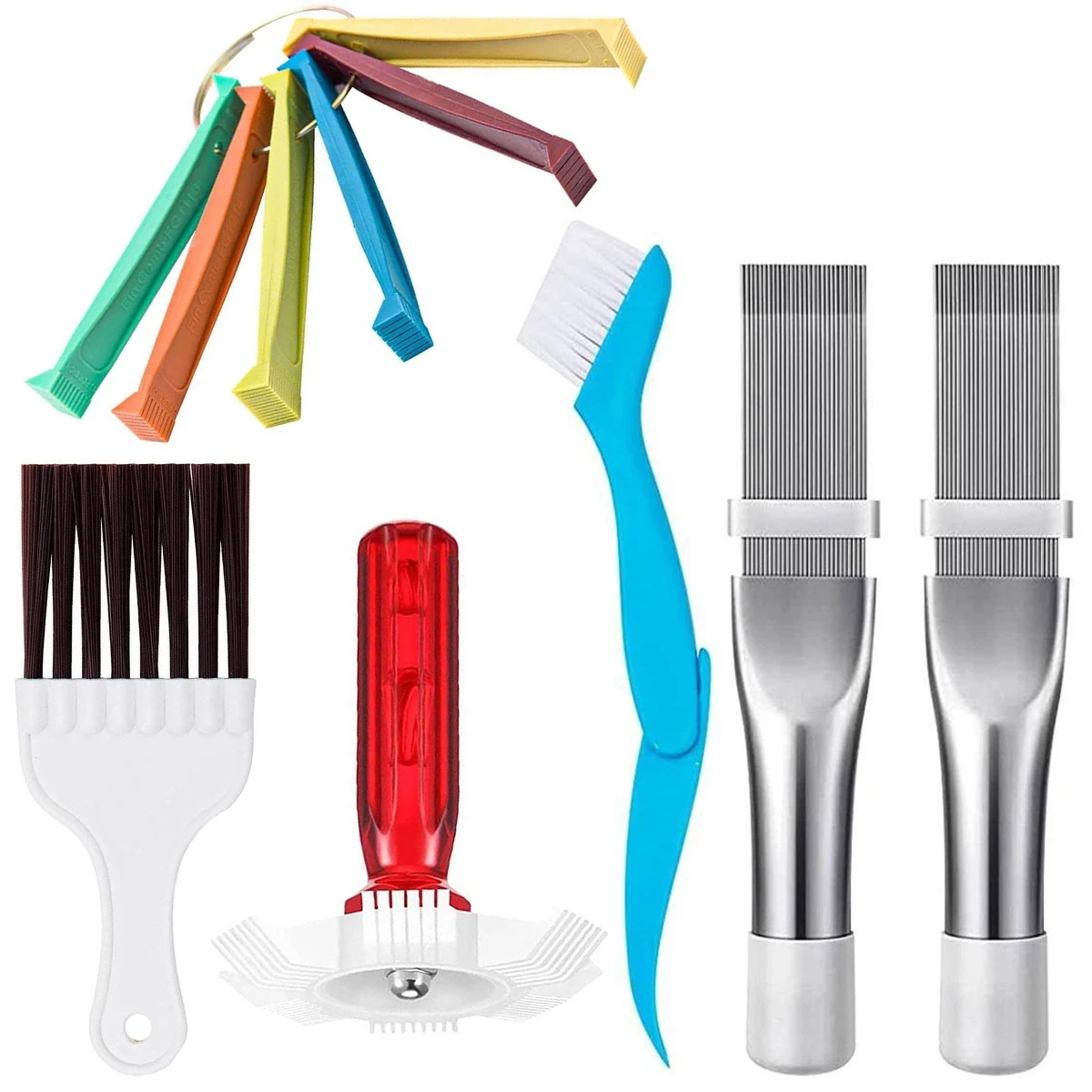 

Новый набор для чистки ребер кондиционера, красочная щетка для глубокой чистки кондиционера, многоразовый конденсаторный выпрямитель ребе...