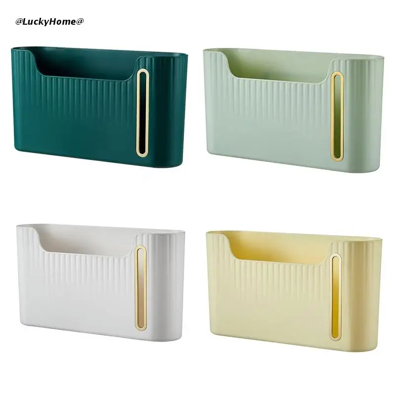 

11UA Plastic Bag Holder Heavy Duty Kitchen Grocery Bag Dispenser Household Wall Mounted Bathroom Living Room Trash Bag Saver