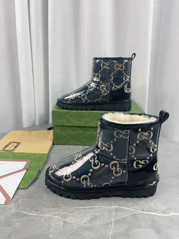 Женские ботильоны Gucci высокое качество Износостойкий Сейсмостойкий согреться осенне-зимняя обувь Мода женская модель