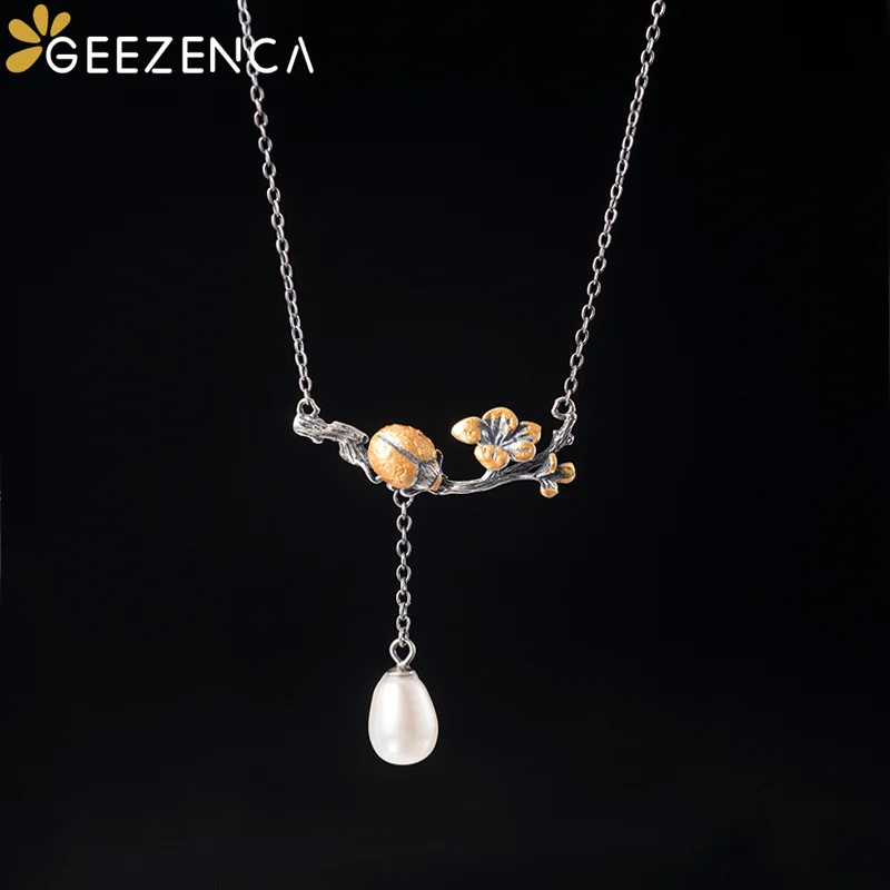 

Ожерелье женское из серебра 925 пробы с жемчугом и божьей коровкой