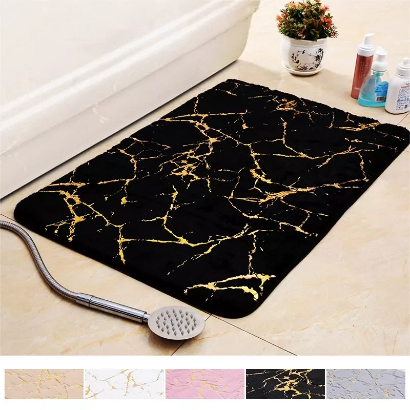 

2022New Bath Mat Non-Slip Bathroom Carpet Water Absorption Non-slip Absorbent Washable Rug Toilet Floor Mat For Home Decor 40x60