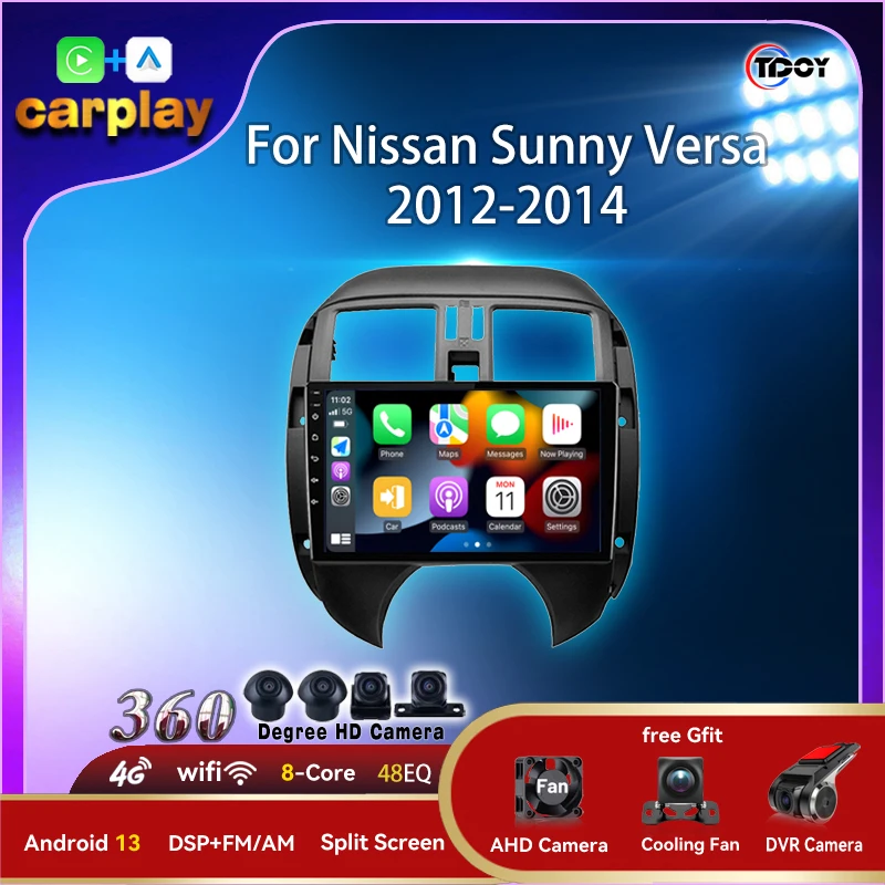 Автомобильный радиоприемник Android 13 Carplay Auto беспроводной мультимедийный