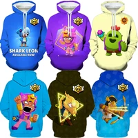 boys girls cartoon sweatshirt browlerss 3 to 14 years spike and starkids hoodie 3d print fashion tops teen clothes