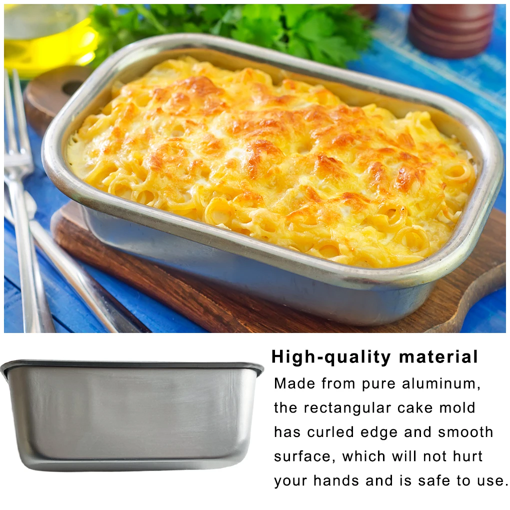 

Aluminum Alloy Non-Stick Brownie Cheese Cake Toast Mold Bread Loaf Pan Baking Pans Dishes Kitchen Baking Tool