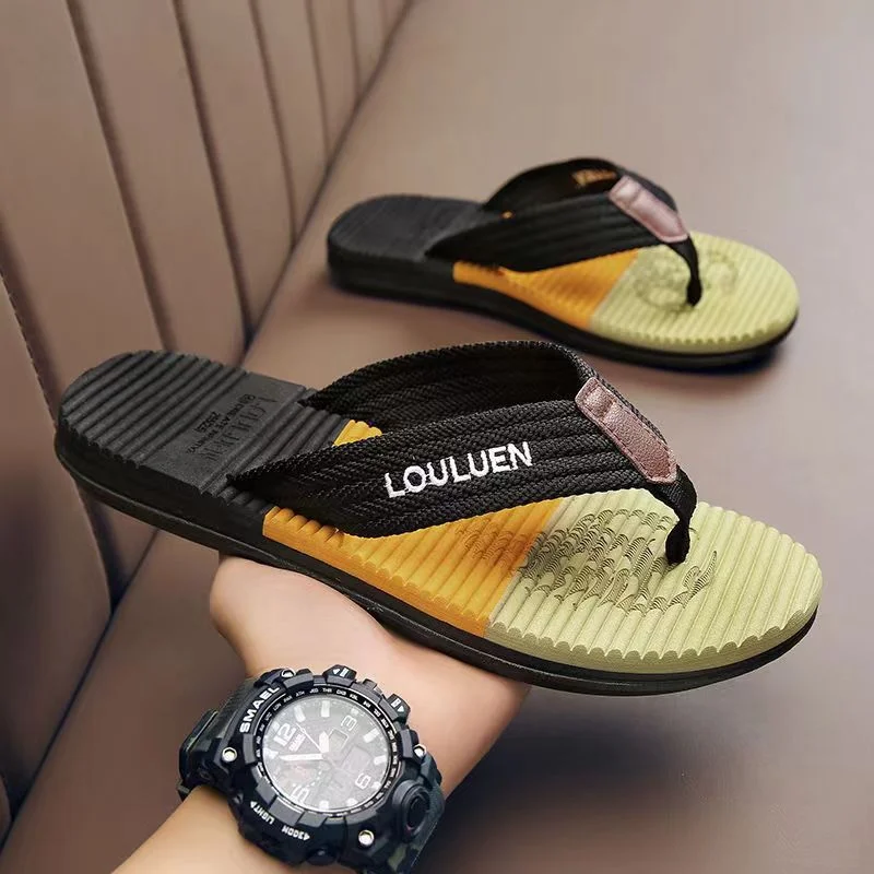 

Men Beach Flip Flops 2023 Summer Casual Shoes Slip-on Slippers Male Casual Sandals Mens Bathroom Flip Flop Slides Zapatos