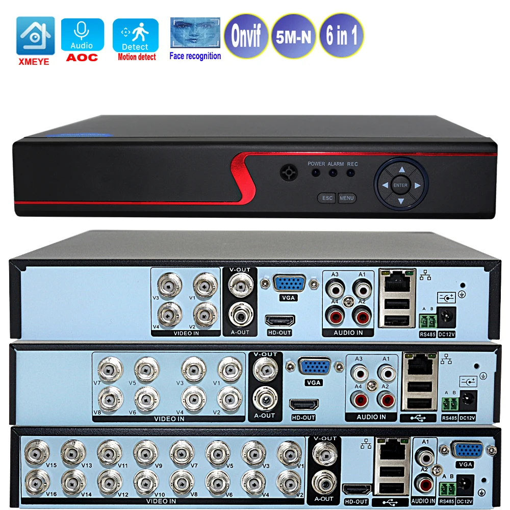 

Xmeye Smart DVR NVR 4/8/16-канальный 5MP 1080P