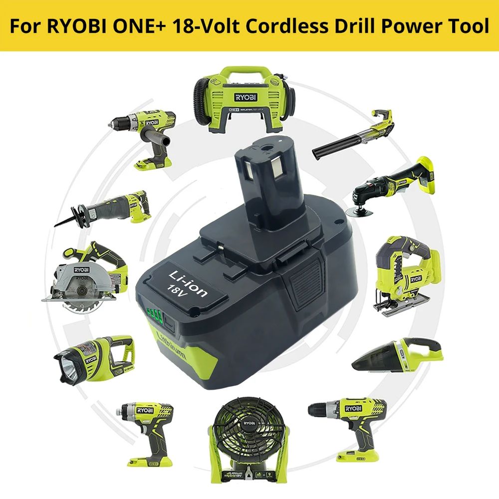 2 упаковки 6000 мАч 18 в сменная батарея для Ryobi литиевая P102 P103 P105 P107 P108 P109 ONE +