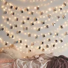 Светодиодная гирлянда с зажимом для фотографий, уличное освещение с питанием от USB, Рождественское украшение для комнаты вечерние ринки, свадьбы, 2 м, 5 м, 10 м